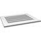 Ekena Millwork Vertical Surface Mount PVC Gable Vent: Functional, w/ 3-1/2"W x 1"P Standard Frame, 28"W x 22"H GVPVE28X2201SF - alternate 3